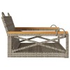 Szürke polyrattan hintapad 63 x 62 x 40 cm