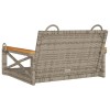 Szürke polyrattan hintapad 63 x 62 x 40 cm