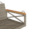 Szürke polyrattan hintapad 63 x 62 x 40 cm