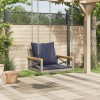 Szürke polyrattan hintapad párnákkal 63 x 62 x 40 cm