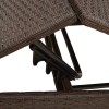 2 db barna polyrattan napozóágy asztallal