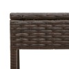 2 db barna polyrattan napozóágy asztallal