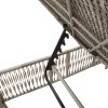 2 db világosszürke polyrattan napozóágy asztallal