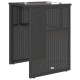 3 részes fekete polyrattan bisztrógarnitúra párnával