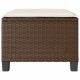 3 részes barna polyrattan bisztrógarnitúra párnákkal