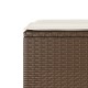 3 részes barna polyrattan bisztrógarnitúra párnákkal