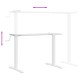 Fehér acél álló asztalváz (94-135) x 60 x (70-114) cm