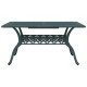 Zöld öntött alumínium kerti asztal 150 x 90 x 72 cm