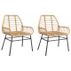 2 db barna polyrattan kerti szék
