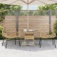 2 db barna polyrattan kerti szék