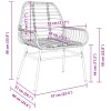 2 db barna polyrattan kerti szék