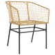 2 db barna polyrattan kerti szék