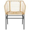 2 db barna polyrattan kerti szék