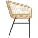 2 db barna polyrattan kerti szék