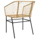 2 db barna polyrattan kerti szék