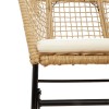 2 db barna polyrattan kerti szék párnákkal