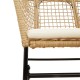 2 db barna polyrattan kerti szék párnákkal