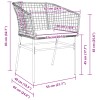 2 db barna polyrattan kerti szék párnákkal