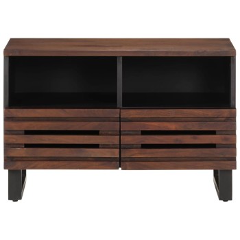 Barna tömör mangófa tv-szekrény 70 x 34 x 46 cm