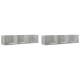 2 db betonszürke szerelt fa faliszekrény 75x18x16,5 cm 2 db betonszürke szerelt fa faliszekrény 75x18x16,5 cm