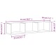 2 db betonszürke szerelt fa faliszekrény 75x18x16,5 cm 2 db betonszürke szerelt fa faliszekrény 75x18x16,5 cm