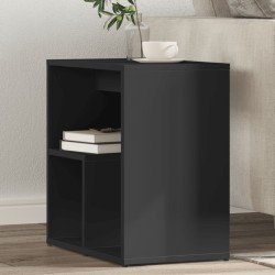 2 db fekete forgácslap kisasztal 50 x 30 x 50 cm