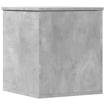 Betonszürke szerelt fa tárolóláda 40x42x46 cm
