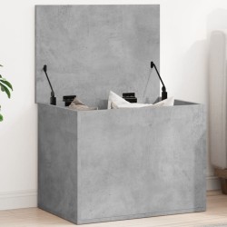 Betonszürke szerelt fa tárolóláda 60x42x46 cm