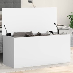 Fehér szerelt fa tárolóláda 100x42x46 cm