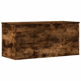Füstös tölgy színű szerelt fa tárolóláda 100x42x46 cm