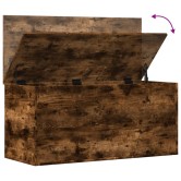 Füstös tölgy színű szerelt fa tárolóláda 100x42x46 cm