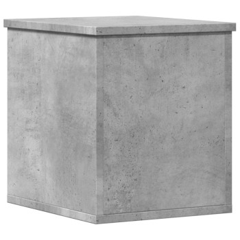 Betonszürke szerelt fa tárolóláda 30 x 35 x 35 cm