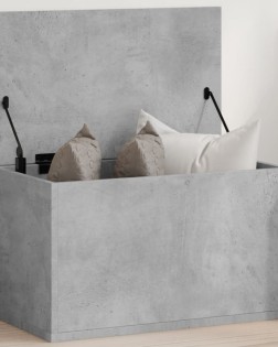 Betonszürke szerelt fa tárolóláda 60 x 35 x 35 cm