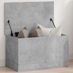 Betonszürke szerelt fa tárolóláda 60 x 35 x 35 cm