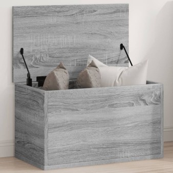 Szürke sonoma színű szerelt fa tárolóláda 60 x 35 x 35 cm