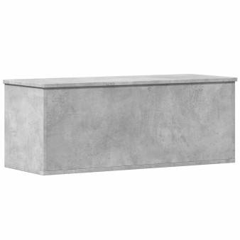 Betonszürke szerelt fa tárolóláda 90 x 35 x 35 cm