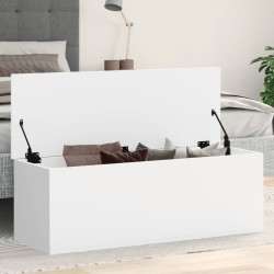 Fehér szerelt fa tárolóláda 102 x 35 x 35 cm