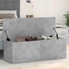 Betonszürke szerelt fa tárolóláda 102 x 35 x 35 cm
