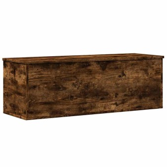 Füstös tölgy színű szerelt fa tárolóláda 102 x 35 x 35 cm