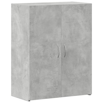 Betonszürke szerelt fa irattartó szekrény 60 x 32 x 77,5 cm