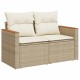 11 részes bézs polyrattan kerti ülőgarnitúra párnákkal 11 részes bézs polyrattan kerti ülőgarnitúra párnákkal