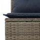 7 részes szürke polyrattan kerti ülőgarnitúra párnákkal
