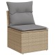 11 részes bézs polyrattan kerti ülőgarnitúra párnákkal 11 részes bézs polyrattan kerti ülőgarnitúra párnákkal