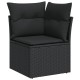 8 részes fekete polyrattan kerti ülőgarnitúra párnákkal 8 részes fekete polyrattan kerti ülőgarnitúra párnákkal