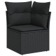 11 részes fekete polyrattan kerti ülőgarnitúra párnákkal 11 részes fekete polyrattan kerti ülőgarnitúra párnákkal