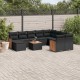 11 részes fekete polyrattan kerti ülőgarnitúra párnákkal 11 részes fekete polyrattan kerti ülőgarnitúra párnákkal
