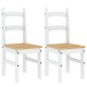 2 db fehér tömör fenyőfa étkezőszék 40x46x99 cm