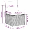 13 db szürke polyrattan kerti kanapégarnitúra párnákkal