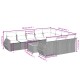 11 részes szürke polyrattan kerti ülőgarnitúra párnákkal 11 részes szürke polyrattan kerti ülőgarnitúra párnákkal