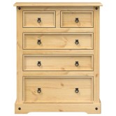 Corona tömör fenyőfa komód 92x48x114 cm